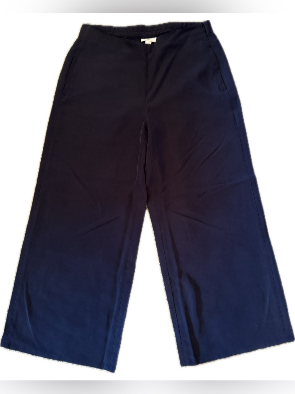 J. Jill Navy Wide-Leg Pull-On Pants
